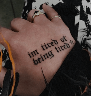 Wrist tattoo